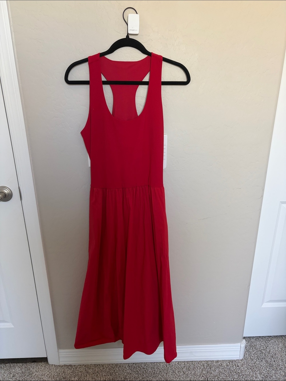 Sweaty Betty Red Sleeveless Midi Dress